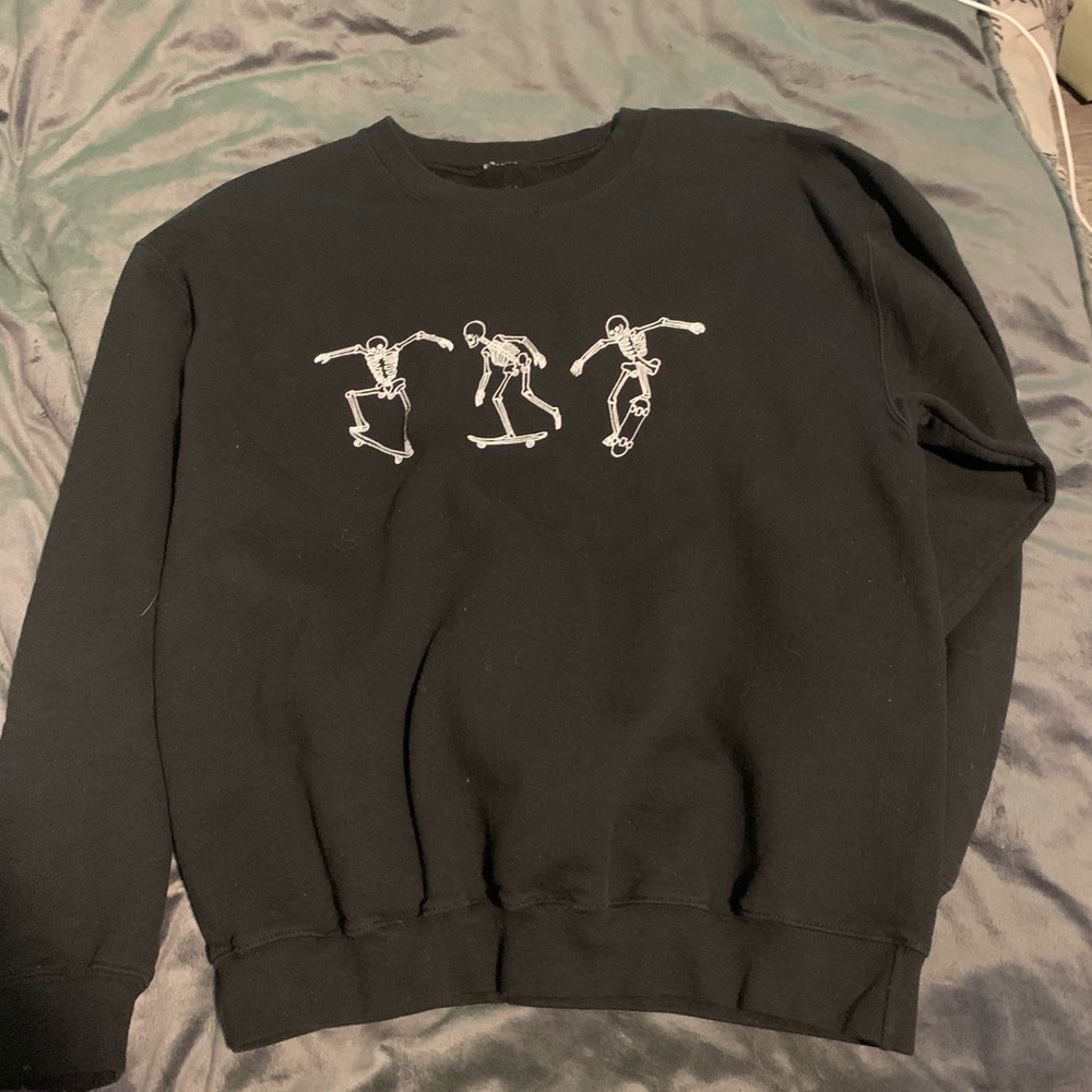 skater skeletons crew neck
